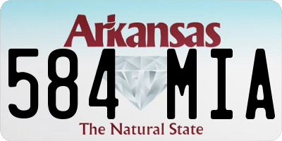 AR license plate 584MIA
