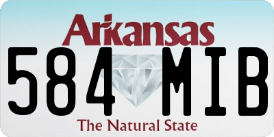 AR license plate 584MIB