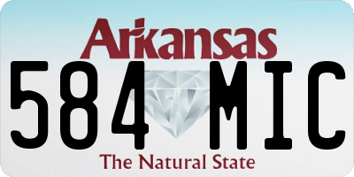 AR license plate 584MIC