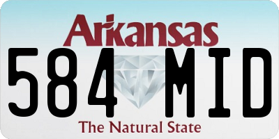 AR license plate 584MID