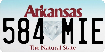 AR license plate 584MIE