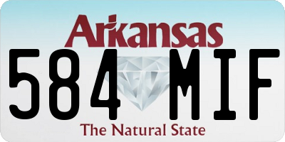 AR license plate 584MIF