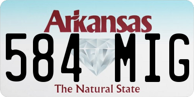 AR license plate 584MIG