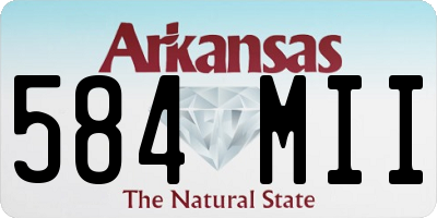 AR license plate 584MII