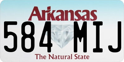 AR license plate 584MIJ