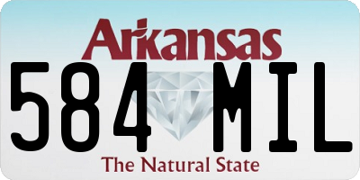 AR license plate 584MIL