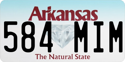 AR license plate 584MIM
