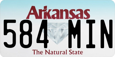 AR license plate 584MIN