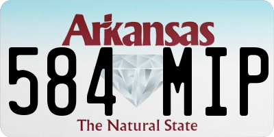 AR license plate 584MIP