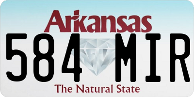 AR license plate 584MIR