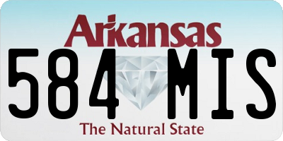 AR license plate 584MIS