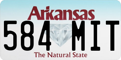 AR license plate 584MIT