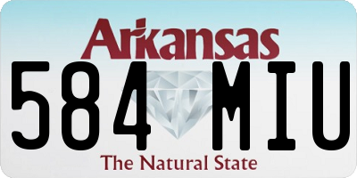 AR license plate 584MIU