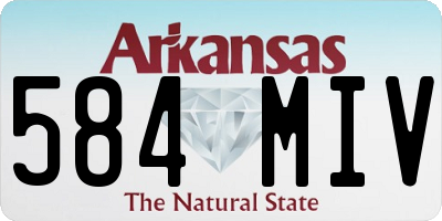 AR license plate 584MIV