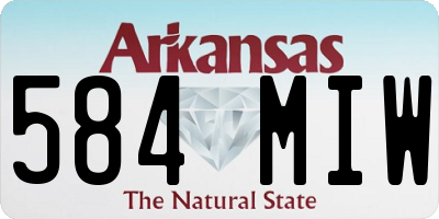 AR license plate 584MIW