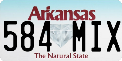 AR license plate 584MIX