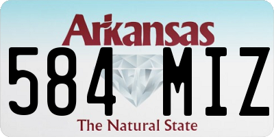 AR license plate 584MIZ
