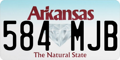 AR license plate 584MJB