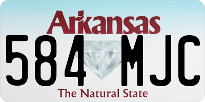 AR license plate 584MJC