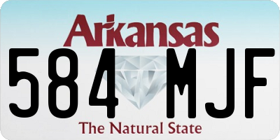 AR license plate 584MJF