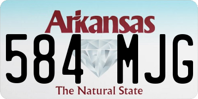 AR license plate 584MJG