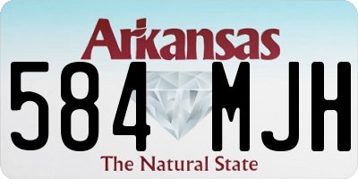 AR license plate 584MJH