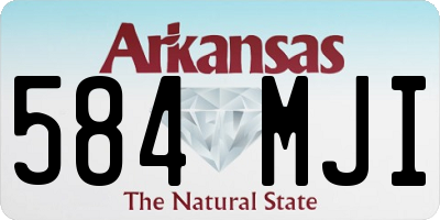 AR license plate 584MJI