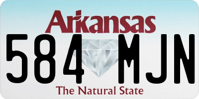 AR license plate 584MJN