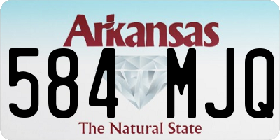 AR license plate 584MJQ