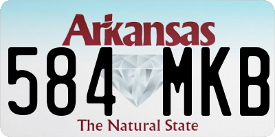 AR license plate 584MKB