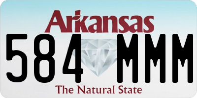 AR license plate 584MMM