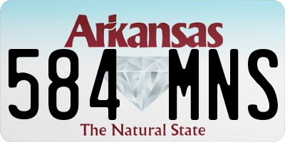 AR license plate 584MNS