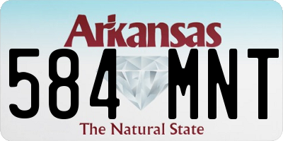 AR license plate 584MNT