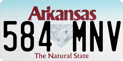 AR license plate 584MNV