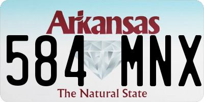 AR license plate 584MNX