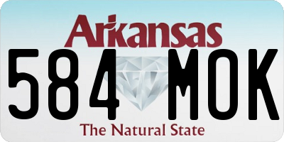 AR license plate 584MOK