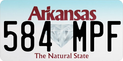 AR license plate 584MPF