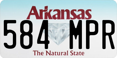AR license plate 584MPR