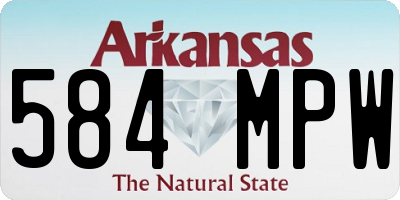 AR license plate 584MPW