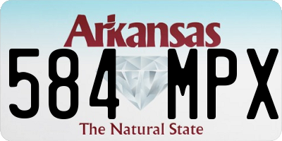AR license plate 584MPX
