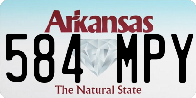 AR license plate 584MPY