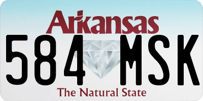 AR license plate 584MSK