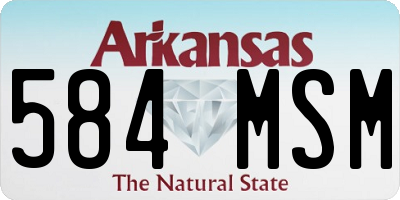AR license plate 584MSM