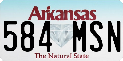AR license plate 584MSN