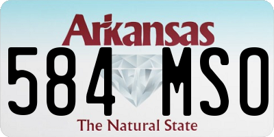 AR license plate 584MSO