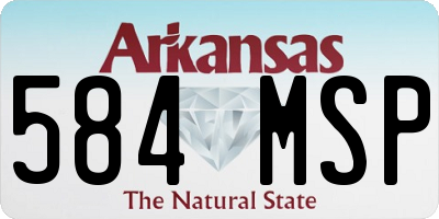 AR license plate 584MSP