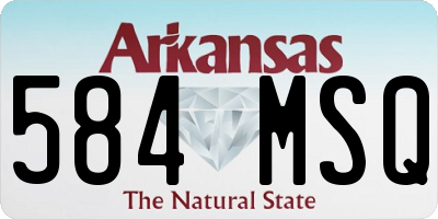 AR license plate 584MSQ