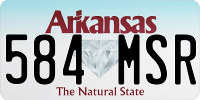 AR license plate 584MSR