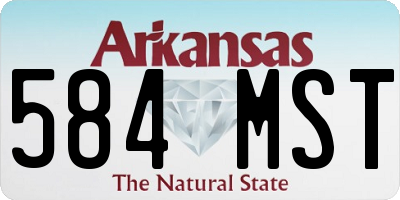 AR license plate 584MST