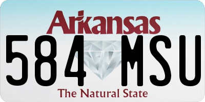 AR license plate 584MSU